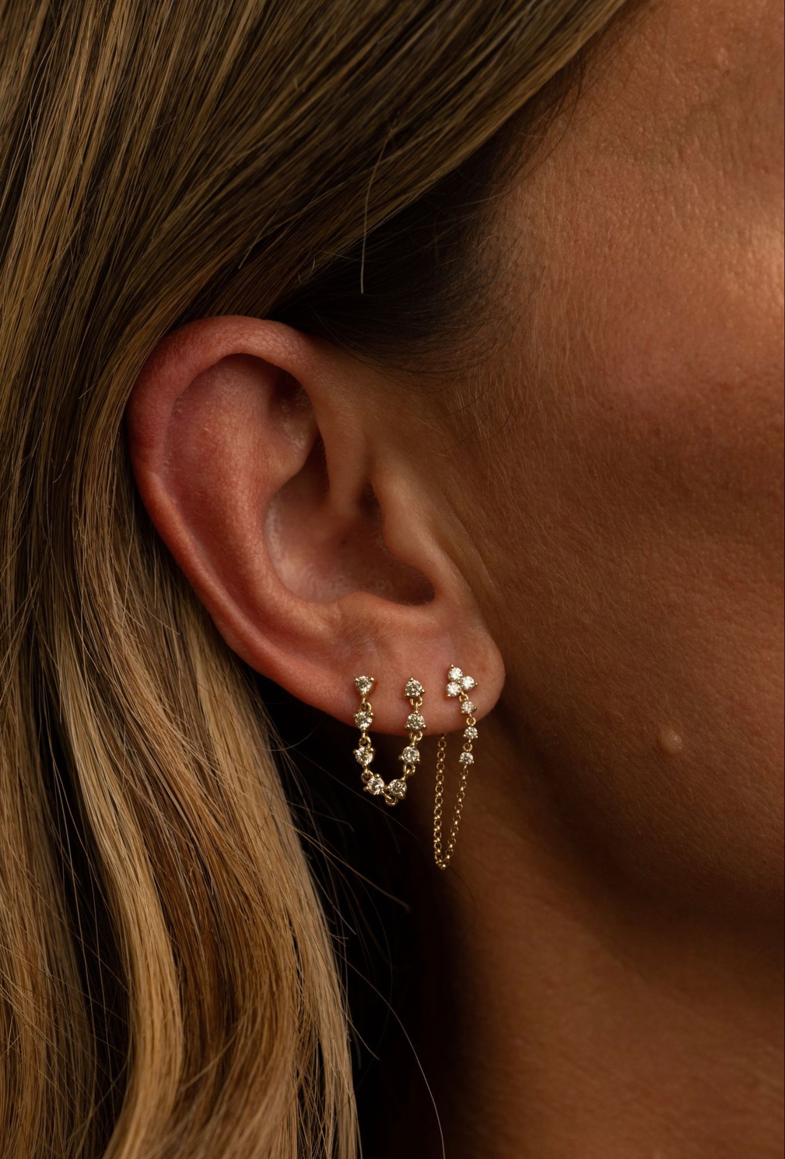 Loop & Connected Earrings by Monisha Melwai Jewelry