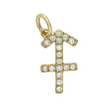 Gold Diamond Zodiac Charm