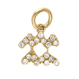 Gold Diamond Zodiac Charm