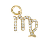 Gold Diamond Zodiac Charm