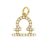 Gold Diamond Zodiac Charm