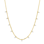 Gold Multi Bar Pear Drop Necklace