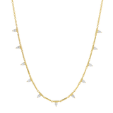 Gold Multi Bar Pear Drop Necklace