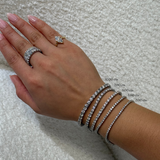 Gold Diamond Lab Grown Classic Tennis Bracelet