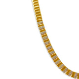 Gold Diamond Multi Rectangle Necklace