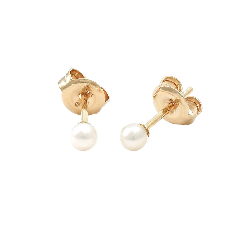 Gold Bezel Birthstone Stud Earring