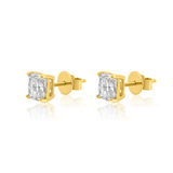 Gold Lab Grown Diamond Cushion Cut Earring