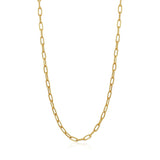 Gold Small Paperclip Charm Chain Necklace