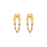 Gold Lab Grown Fancy Double Hoops