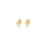 Gold Snake Earrings