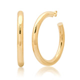 Gold Classic Hollow Dome Hoop Earrings