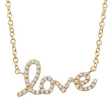 Gold Diamond Love Necklace