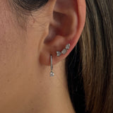 Gold Pave Multi Shape Diamond Climber Earring