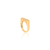 Gold Pave Diamond Bar Pinky Ring