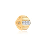 Gold Diamond Double Row Fluted Spacer