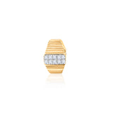 Gold Diamond Double Row Fluted Spacer