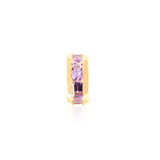 Gold Pink Sapphire Round Spacer