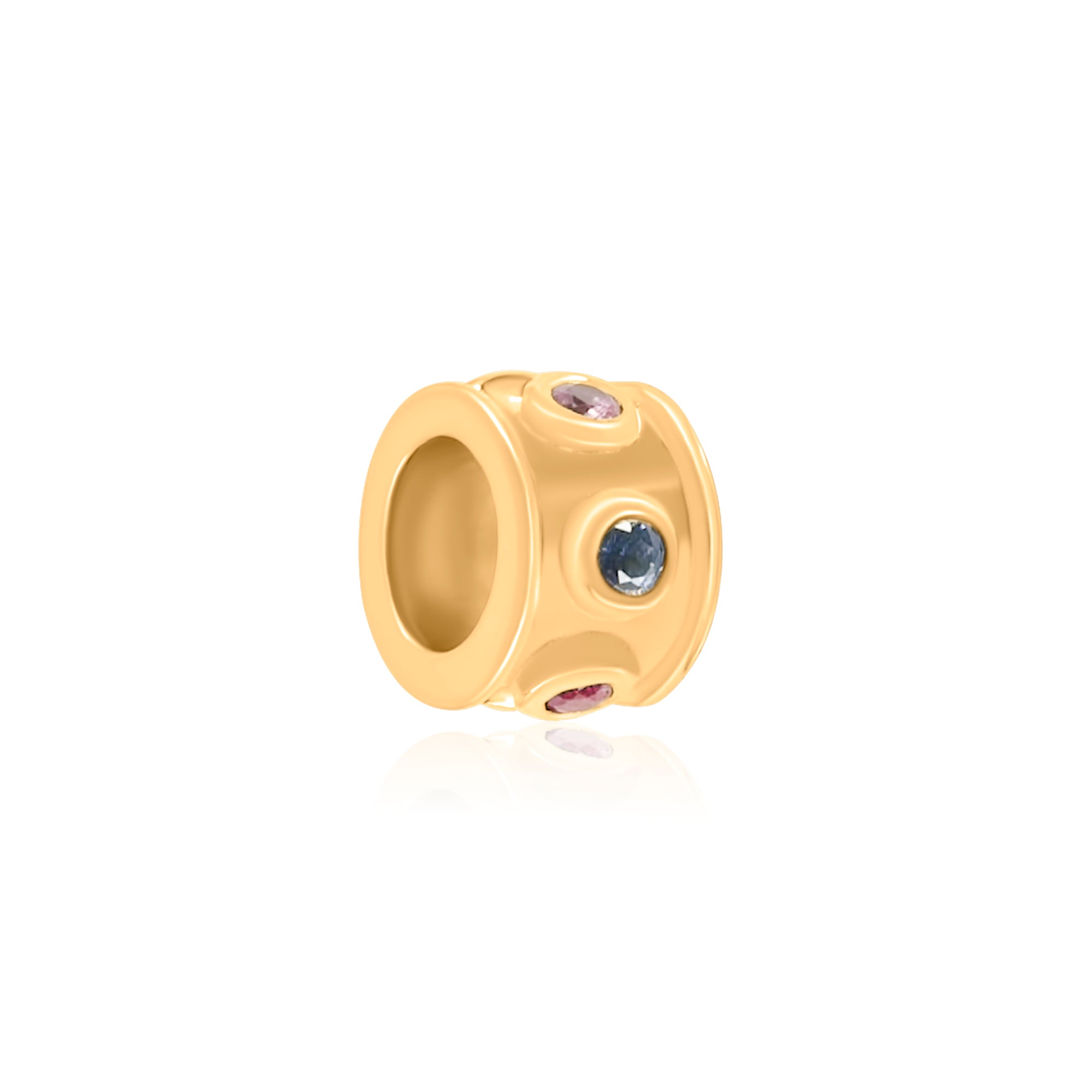 Gold Multi Color Round Barrel Spacer