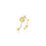 Gold Diamond Zodiac Earring
