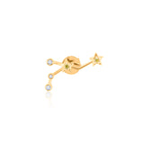Gold Diamond Zodiac Earring