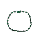 Gold Emerald Spaced Ball Bracelet