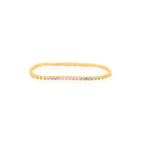 Gold Multi Sapphire Tennis Bracelet