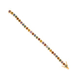 Gold Multi Sapphire Heart Bezel Bracelet
