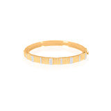 Gold Diamond Fluted Bangle