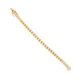 Gold Diamond Square Bezel Bracelet