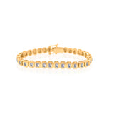 Gold Diamond Square Bezel Bracelet