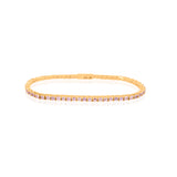 Gold Pink Sapphire Tennis Bracelet