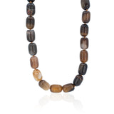 Dark Brown Agate Beaded Necklace