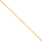 Gold Bezel Diamond Cuban Link Bracelet