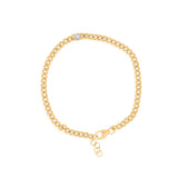 Gold Bezel Diamond Cuban Link Bracelet