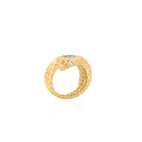Gold Lab Grown Diamond Snake Wrap Pinky Ring