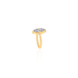 Gold Lab Diamond Double Trillion Pinky Ring