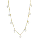 Gold Lab Grown Diamond Multi Marquise Drop Necklace