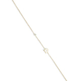 Gold Diamond Mini Initial Bracelet