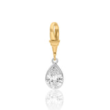 Gold Lab Grown Pear Diamond Pendant