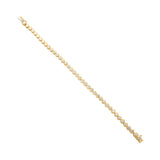 Gold Round Bezel Diamond Tennis Bracelet