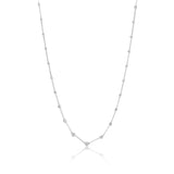 Gold Multi Diamond Bar Necklace