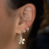 Gold Single Diamond Hoop Earring