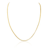 Gold Medium Round Box Chain Necklace