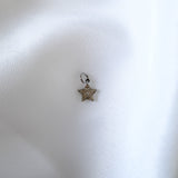 Sterling Silver Pave Diamond Star Charm Pendant