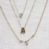 Gold Bezel Birthstone Necklace