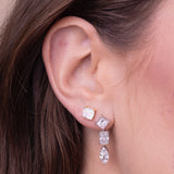 Gold Lab Grown Diamond Cushion Cut Earring