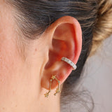 Gold Large Round Diamond Ear Cuff