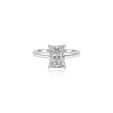 Gold Diamond Emerald Cut Lab Grown Engagement Ring
