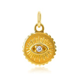 Gold Mini Diamond Evil Eye Charm