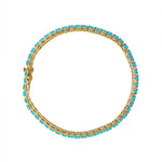 Gold Turquoise Tennis Bracelet